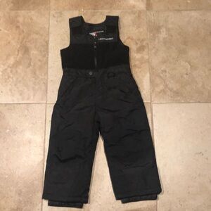 NWOT 32 DEGREES WEATHERPROOF WINTER SNOW BIB OVERALLS SKI PANTS BLACK SZ 3T